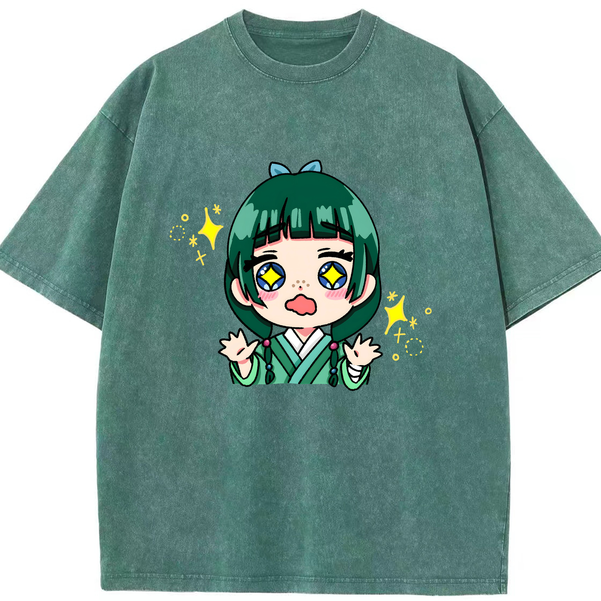 （画像用） 薬屋のひとりごと The Apothecary Diaries 綿100% ヴィンテージ風 半袖Tシャツ（フロントプリント）
